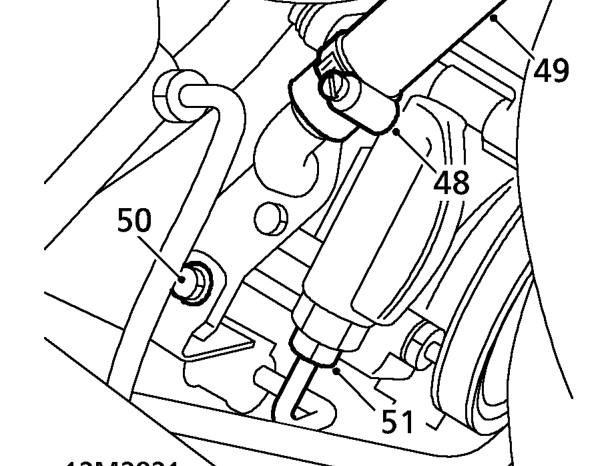 Position container to catch fluid loss from power steering system.