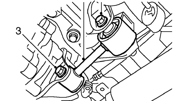 Engine steady bar - 1.4 models – Raise front of vehicle.