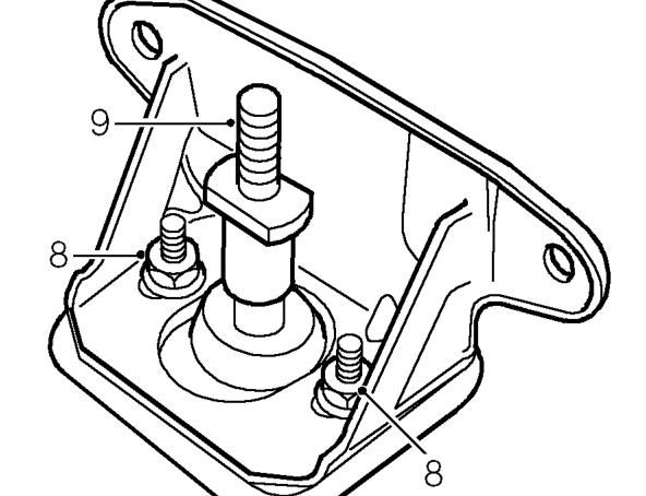 Remove engine mounting and bracket.