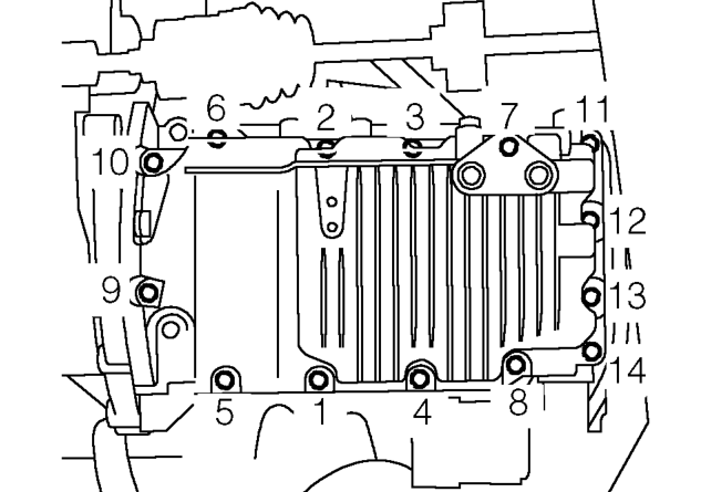 Fit sump alignment pins 18G 1744 to bearing ladder as shown.