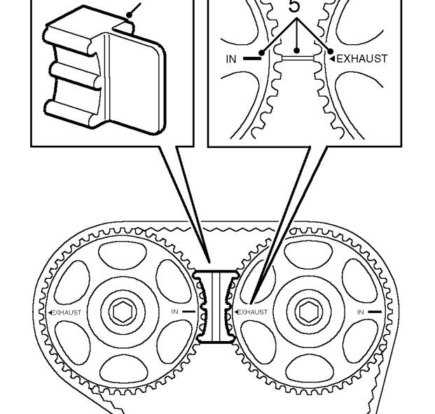 Remove camshaft timing belt upper cover. See this section.