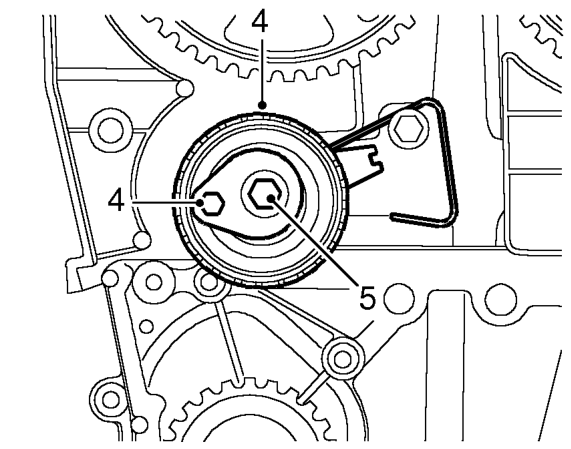 Ensure dots on crankshaft gear are aligned with flange on oil pump and that tool 18G 1742 