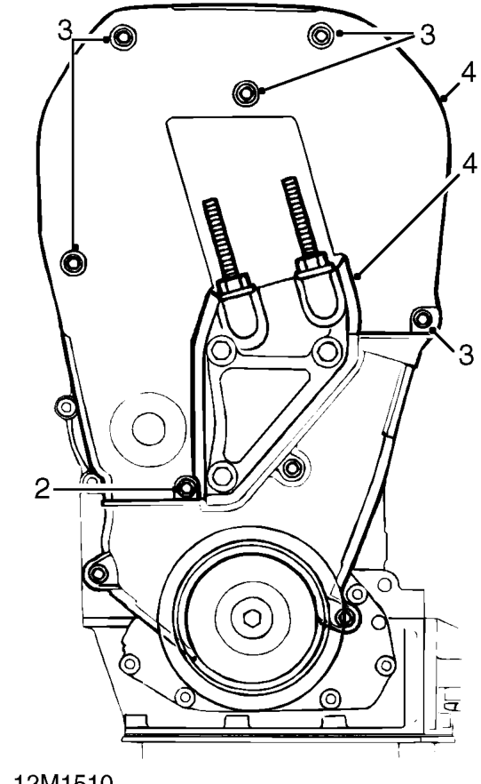 Camshaft timing belt upper cover – Disconnect battery earth lead.