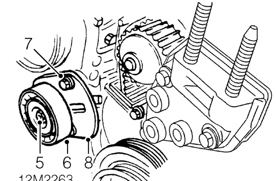 Camshaft timing belt lower cover – Remove crankshaft front pulley. See this section.