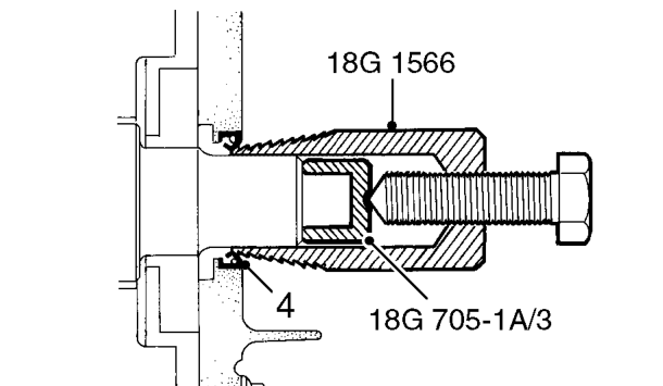 Crankshaft front oil seal – Remove crankshaft gear.