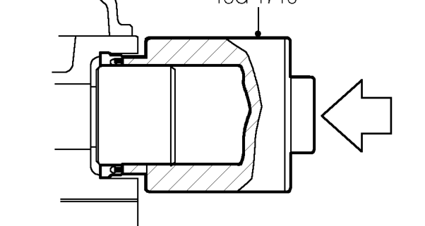Ensure seal fitting tool 18G 1716 is clean.