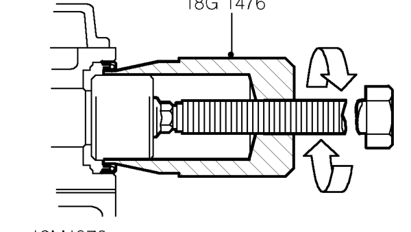 Fit but do not tighten the old FIP timing belt drive gear retaining bolt.