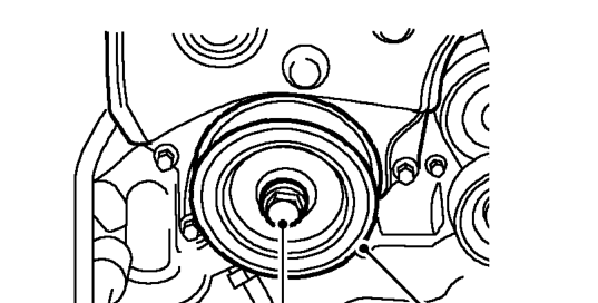 Crankshaft front pulley – Check that timing marks on camshaft gear and back cover are aligned.
