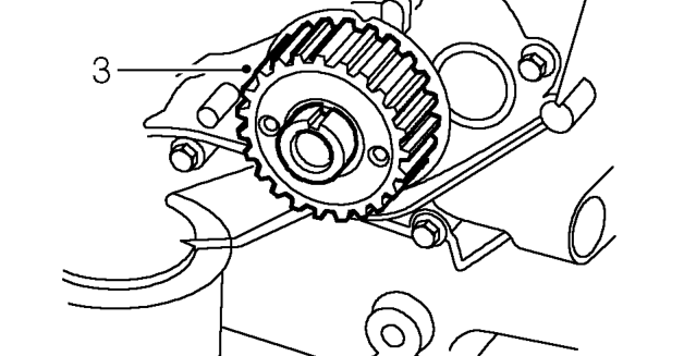 Crankshaft front oil seal – Remove camshaft timing belt. See this section.