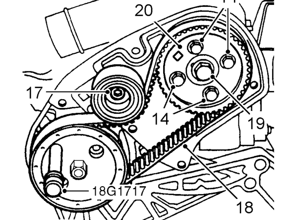 Remove timing belt lower cover.