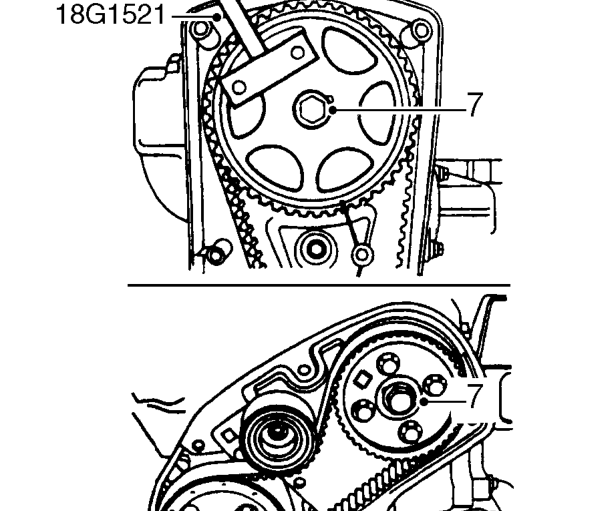 Cylinder head gasket - models with intercooler – Remove camshaft timing belt upper cover. See this section.