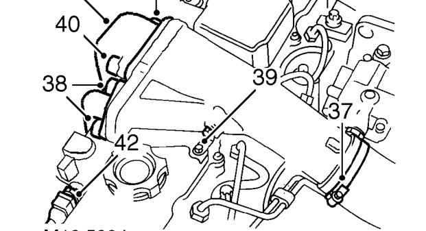 Loosen clip securing pipe to turbocharger and remove turbocharger pipe.