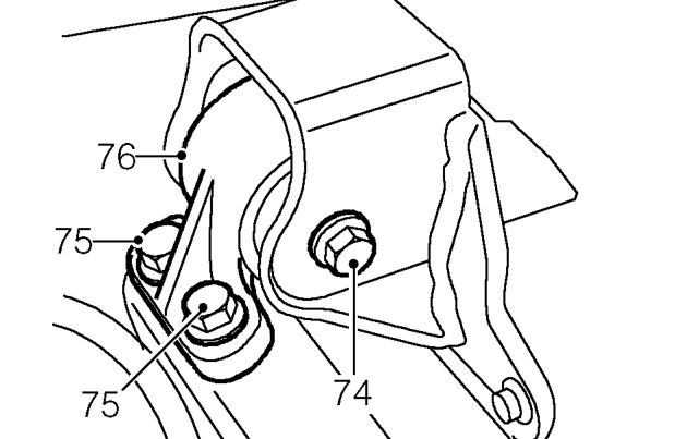 Remove engine mounting bracket.