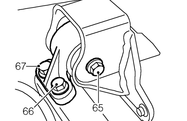 Remove engine mounting bracket.