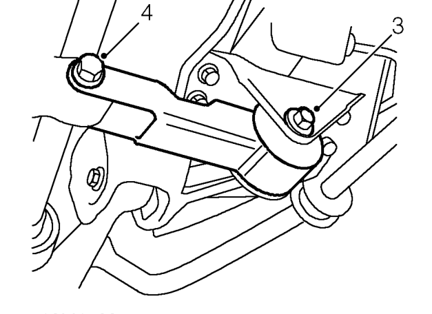 Engine steady bar – Remove undertray. See BODY, Exterior fittings.