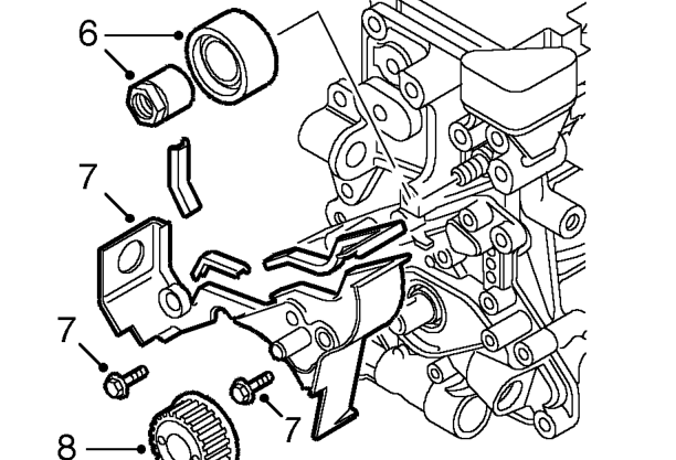 Oil pump – Remove camshaft timing belt. See this section.