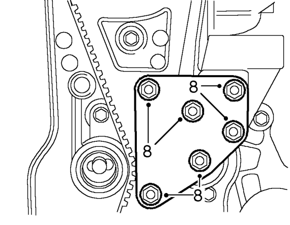 Remove bolt securing steady bar to body and remove steady bar.