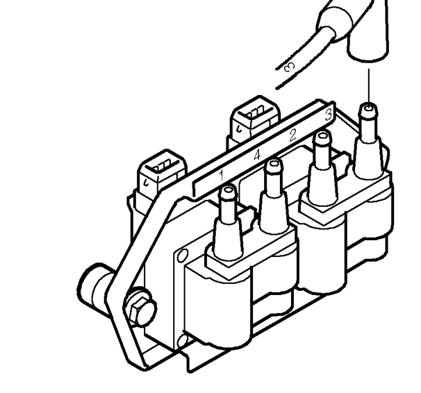 Fit bolts securing ignition coil mounting bracket to cylinder block and tighten to 45 Nm.