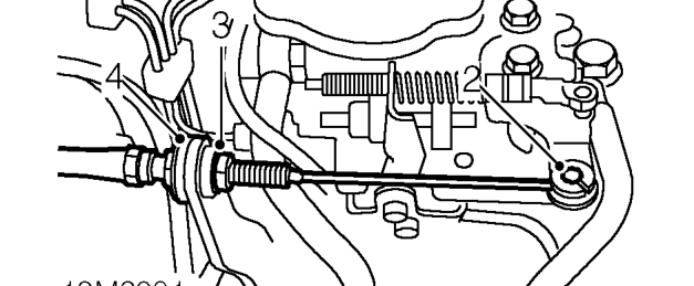Throttle cable - models without intercooler – Remove engine acoustic cover. See BODY, Exterior fittings.