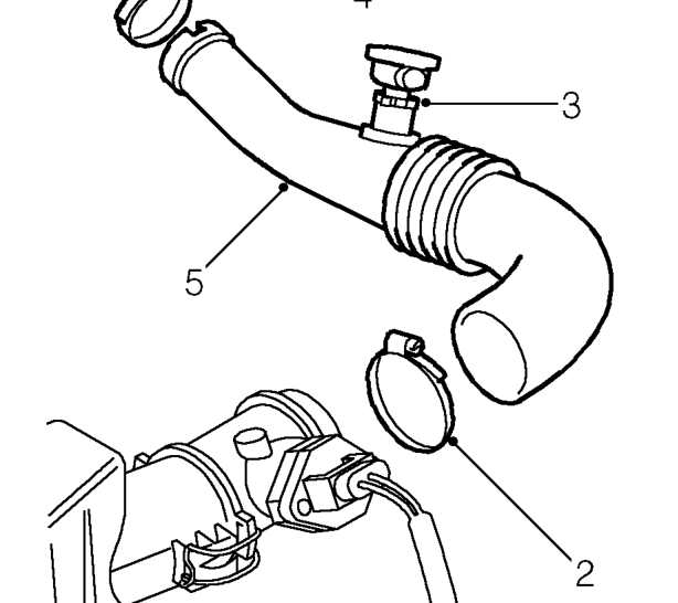 Air intake pipe – Disconnect battery earth lead.