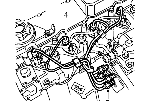 Injector - models without intercooler – Position absorbent cloth around fuel injector to catch any fuel spillages.