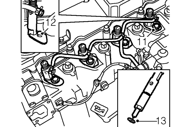 Injector - models with intercooler – Disconnect injector pipe from injector and move aside.