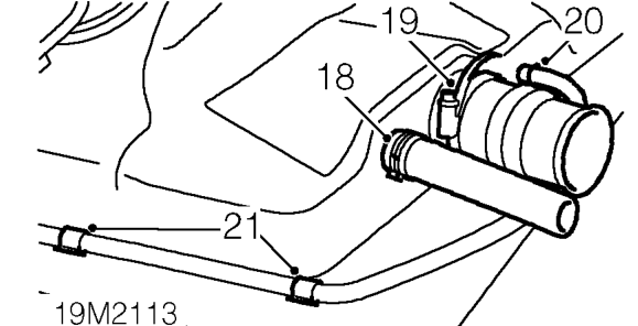 Remove fuel tank from beneath vehicle. Do not carry out further dismantling if component i