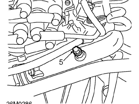 Drain and refill – Remove bleed screw from coolant rail.