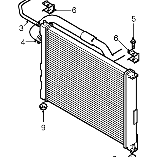 Radiator - ’k8’ – Remove radiator cooling fan. See this section.
