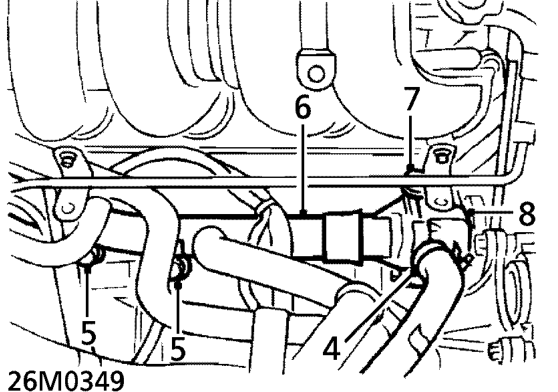 Thermostat – Remove air cleaner. See ENGINE MANAGEMENT SYSTEM - MEMS, Repairs.