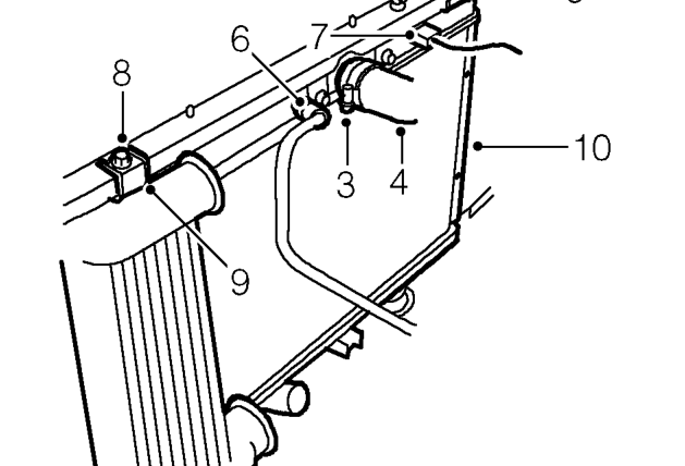 Radiator - models with intercooler – Remove radiator cooling fan. See this section.