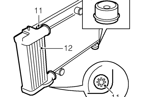 Radiator - models with intercooler – Do not carry out further dismantling if component is removed for access only.