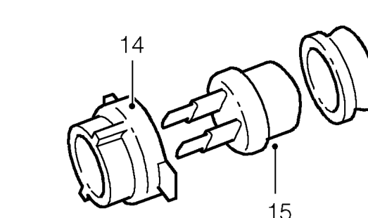 Radiator - models with intercooler – Remove 2 lower mounting rubbers from radiator.