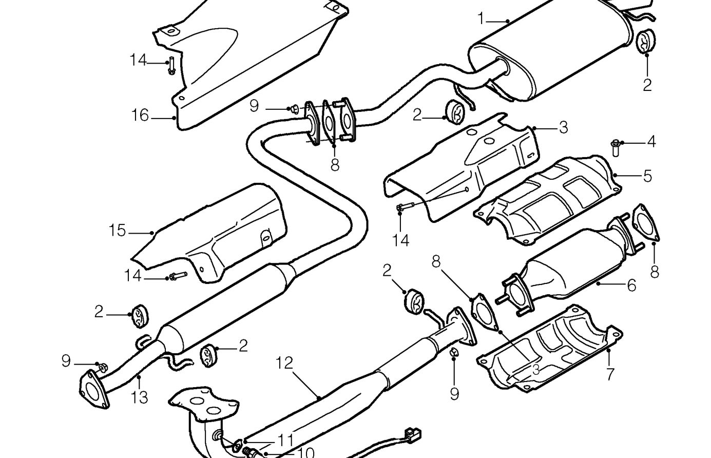 Exhaust pipe - ’k16 with vvc’