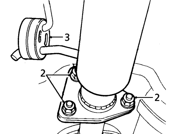 Front pipe - ’k16’ – Raise vehicle on a 4 post ramp.