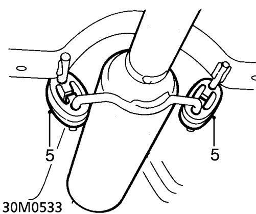 Intermediate pipe - ’k16’ – Release intermediate pipe from catalytic converter. Remove and discard gasket