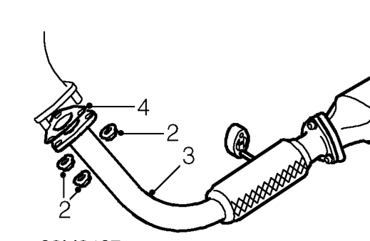 Front pipe to manifold gasket - ’l’ series – Raise front of vehicle.