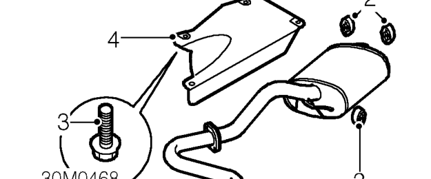 Tail pipe heat shield – Raise rear of vehicle.