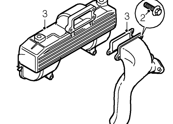 Inlet manifold - ’l’ series without intercooler – Remove inlet and exhaust manifold assembly. See this section.
