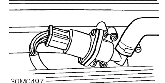 Release clip and disconnect breather hose from throttle body.