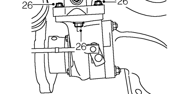 Release and remove exhaust manifold and turbocharger assembly. Do not carry out further di