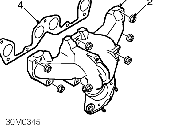 Exhaust manifold gasket - ’k8’ – Remove front pipe to manifold gasket. See this section.
