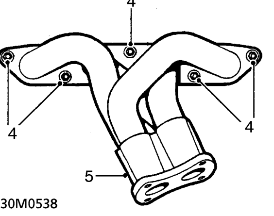 Exhaust manifold gasket - ’k16’ without air conditioning – Disconnect HO2S multiplug from harness.