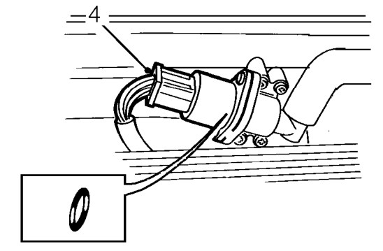 Inlet manifold chamber gasket - ’k8’ – Release clip and disconnect air intake hose from throttle housing.