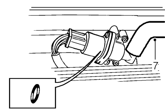 Inlet manifold chamber gasket - ’k16 with vvc’ – Release clip and disconnect breather hose from manifold chamber.