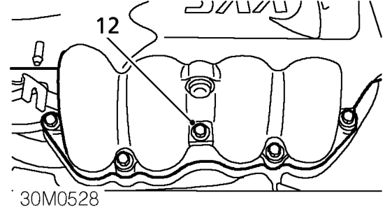 Remove 4 bolts securing throttle housing to manifold chamber.