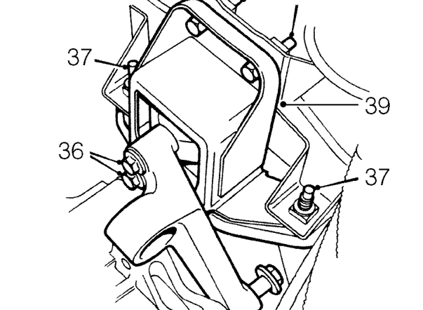 Take weight of gearbox with lifting equipment.