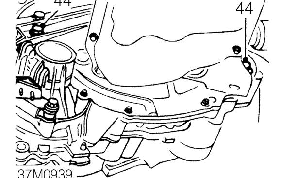 All models – Remove 2 upper bolts securing gearbox to engine.