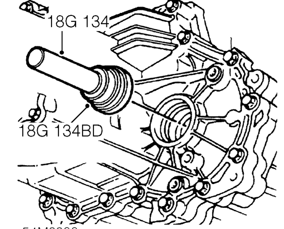 Lubricate new oil seal with gearbox oil. See INFORMATION, Capacities, fluids and lubricant