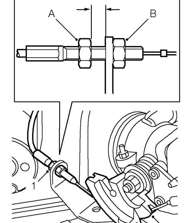 Throttle and kickdown cable – Service repair no - 44.30.02